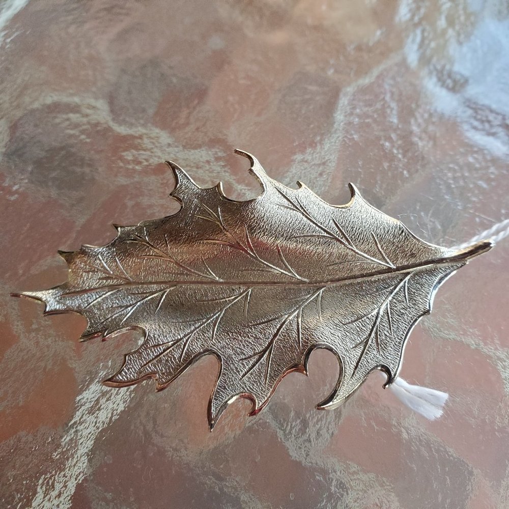 Vintage 1980s Giovanni Silver Maple Leaf Pin & Clip-On Earrings